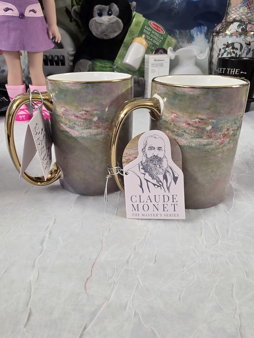 Monet Water Lilies mugs SET of 2 Claude Monet